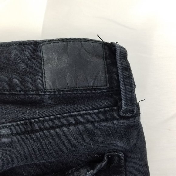 Aeropostale Jeans Womens Size 4 Long High Rise Jegging Destroyed‎ Black Denim - Picture 13 of 15